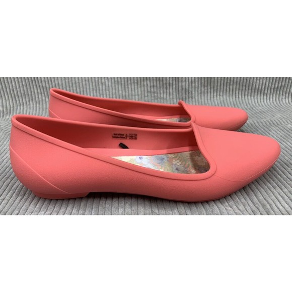 Crocs Eve Ballet Iconic Comfort Pointed Toe Flats Women's 6 Coral Pink  Shoes - Picture 2 of 15